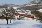 185 103 und 185 098 am 03.02.2012 am B�zberg.  ...