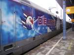 bonn Die Adler Mannheim Werbung auf der Br 101 im Bonner Hbf am 6.2.10