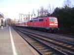 bonn Br 111 als Schublok bei der abfahrt aus den Bonner Hbf am 2.3.10