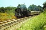 01 1512 mit P3023 Leipzig-Saalfeld am 01.08.1980 kurz vor Ankunft ...