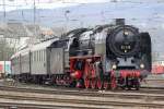 Die 01 118 bei der Einfahrt in Koblenz-L�tzel am 03,04,10 ...