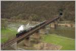 01 118 mit ihrem DRG-Schnellzug von Saarbr�cken nach Koblenz war ...