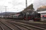 01 118 + E 40 128 mit einem Sonderzug in ...