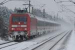 101 052 zieht ihren IC durch Schwanheide Richtung HH. 12.01.2010 ... 101 052 zieht ihren IC durch Schwanheide Richtung HH. 12.01.2010 ...