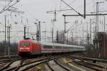 101 009-9 f�hrt mit dem IC 2870 (Ersatzzug f�r ICE ...