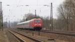 BR 101 mit Zugen DB 101 100-6 mit dem IC 2359 von K�ln Hbf nach Stralsund, in Naumburg (S); 05.04.2010