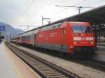 101 119-6 mit DRV Hans C. Andersen in W�rgl Hbf. ...