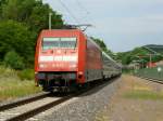 BR 101 mit Zugen 101-011 durchf�hrt am 12.7.10 mit dem IC 2056 Kirkel. (Bild ist vom Bahnsteig aus gemacht, also �ffentliches Gel�nde.)