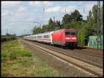 BR 101 mit Zugen 101 106 mit IC xxxx bei der Durchfahrt durch D�sseldorf Angermund, 15.07.2010