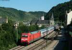 101 092-5 mit dem IC 118 (Salzburg Hbf-M�nster(Westf)Hbf) in St.Goar ...