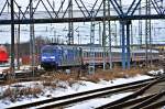 101 102 hat ihren IC-Park vom Bahnsteig abgezogen am 03.03.2010 ...