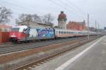 Die Adler Mannheim (101 070-1) zieht ihren IC in Richtung ...