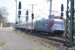 BR 101 Werbelokomotiven 101 040, mit IC in Lehrte am 23.04.10.