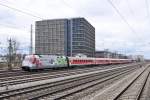 BR 101 Werbelokomotiven 101 040 am 04.04.10 mit RE 4007 aus N�rnberg in M�nchen-Laim