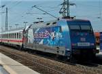 101 070 mit dem IC Binz-Frankfurt/Main am 25.April 2010 in ...