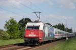 101 070-1 Adler Mannheim als Schublok am 25.05.2010 bei Woltorf ...