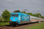 101 016-4 Unicef als Schublok am 27.05.2010 bei Woltorf  ...