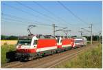 1014.014 + 1014.003 mit Messzug SPROB 97705 bei Gramatneusiedl, 10.7.2010. ...