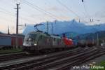 br-1016 Und hier steht das Gespann kurz vor seiner Abfahrt mit der sporadischen �bergabe aus l�ppischen 3 Wagen,Bischofshofen (�sterreichurlaub 18.08.09)
