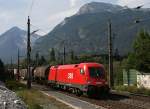 br-1016 1016 022 mit einem gemischten G�terzug am 09.09.09 in Brixlegg.