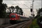 br-1016 1016 031 ist mit einem OEC in Richtung Innsbruck unterwegs. (Pfrauendorf am 10.08.2009)