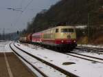 Am 11.03.2010 fuhr BR 103 222-6 mit diesem Messzug in ...