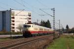 BR 103 103 184 mit TEE 5461 in Richtung Frankfurt(Main).Am 06.04.10 in Lampertheim.