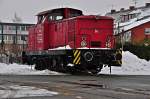 Lok 06 der PBSV am 03.01.2010 beim Rangieren im Stralsunder ...
