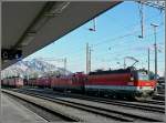 Im Bahnhof von Buchs SG warten am 22.12.09 verschiedene Loks ...
