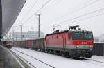 br-1044 1044 020 mit dem GAG 59017 nach Tulln. St. P�lten, 10.01.2010
