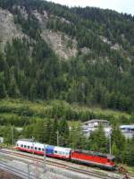1044 114 mit Rola Liegewagen bei Brennersee (Sti4) 04.09.2010  ...
