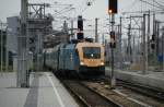 MAV Puszta-Stier 1047 004 f�hrt mit EC942 Bartok Bela kommend ...