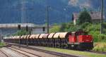 br-1063 1063 022 mit Verschubg�terzug nach St.Michael. (Kraubath/Mur, 20.7.2010)