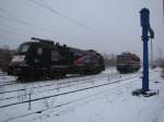 Hier stehen �ber f�nfzig Jahre Eisenbahngeschichte. aufgenommen am 19.01.2010 in ...