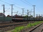109 030-7 verl�sst am 15.06. 10, mit einem Auto Leerzug, den ...