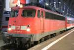 Die 110 410-8 steht ebenfalls mit einer geendeten RB in ...
