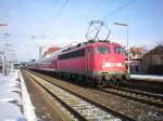 110 443 hält mit ihrem RE am 02.01.2010 im Butzbacher ... 110 443 hält mit ihrem RE am 02.01.2010 im Butzbacher ...