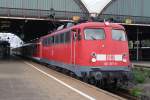 110 377-9 mit einem RE in M�nchengladbach Hbf am 03.08.09 ...