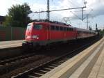 110 487-6 zieht am 29.08. 08 den RE Einsetzter nach Braunschweig ...