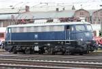 br-110-bugelfalte Die 110 348-0 pr�sentiert ihre Klassik w�hrend der Lokparade anl�sslich des 175 Jahre Eisenbahn Jubil�ums in Koblenz L�tzel am 03.04.2010