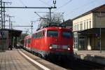 110 464 am 25.4.10 in Lehrte mit einem RE nach ...