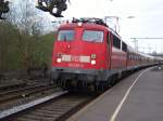 br-110-bugelfalte Die 110 436-4 war am 19.03.2009 als RE1 Takt unterwegs. Hier in Stolberg Hbf.