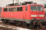 111 170-7 abgestellt im Bahnhof Lichtenfels am 30.01.2012.  ...