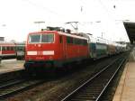 111 140-0 mit RE 60 Ems-Leine-Express 24015 Rheine-Braunschweig auf Bahnhof ...