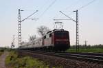 BR 111 mit Zugen 111 059 mit einer RB von Frankfurt(Main)Hbf nach Heidelberg Hbf.Am 18.04.10 in L�tzelsachsen.