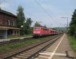 Die 111 179-8 und eine weitere 111, durchfuhren am 25.6.10 ...