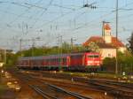 br 111 bei der einfahrt Regensburg  ...
