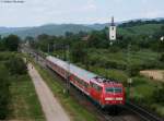 BR 111 mit Zugen 111 054-3 mit der RB 31115 (Offenburg-Basel Bad Bf) bei Denzlingen 6.7.10