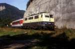 BR 111 mit Zugen 111 198  Geislinger Steige  05.10.91