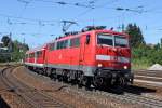 Die 111 148-3 in Traunstein am 01,08,10  ...